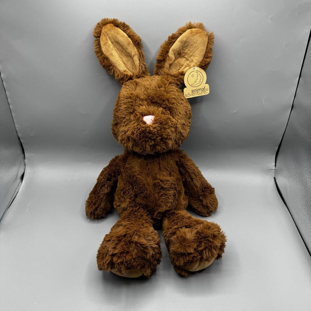 Animal Adventure Chocolate Brown Bunny Rabbit Plush 15" New With Tags 2021